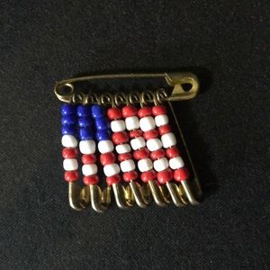 American Flag  out of Safety pins